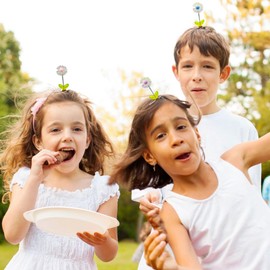 10 Pcs Sunflower Hair Clips, Kurilai Funny Flower Hair Clip, Swing Shiny Style Plant Hairpins with Rotating Green Leaves, Cute Floral Barrette Headwear Hair Accessories for Home Party Rave Festival