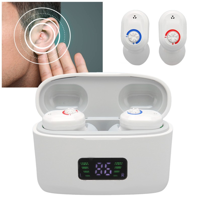 Hearing Amplifiers Noise Cancelling Ergonomic Silicone Earbud Lightweight Rechargeable Hearing