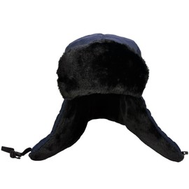 Unisex Winter Ear Flap, Trooper, Trapper, Bomber Hat, Keeping Warm While Skating, Skiing Other Outdoor Activities, Navy Blue(Size: One Size)