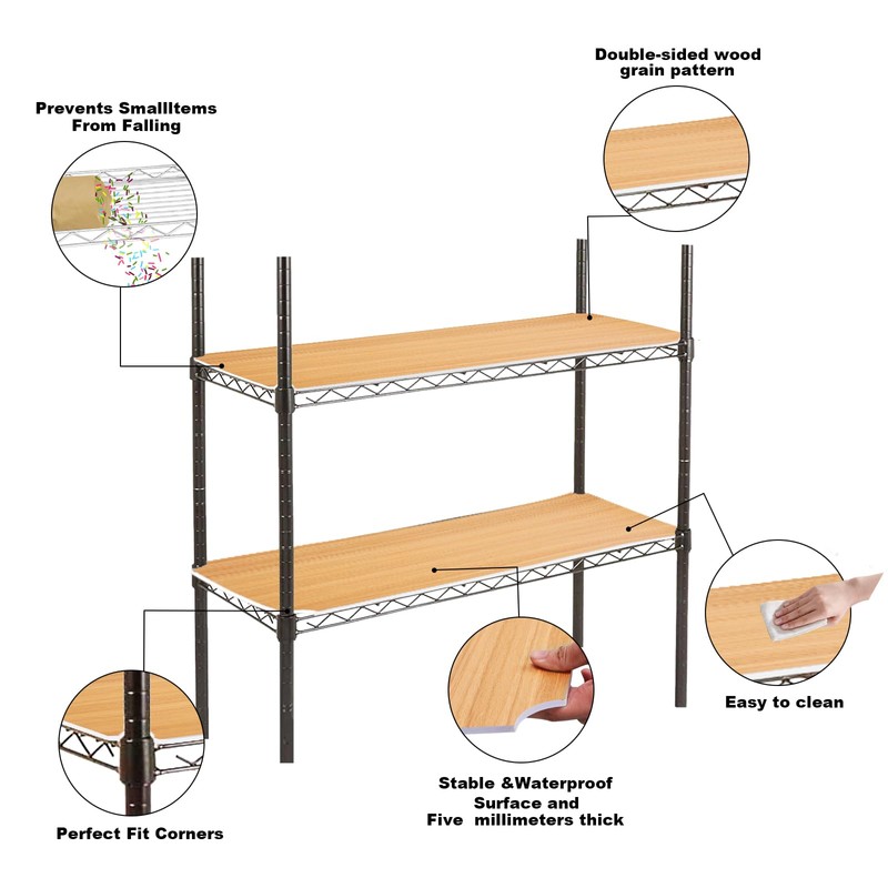 4-Pack PVC Wire Shelf Liner 14"x36" Wire Shelving Shelf Mats