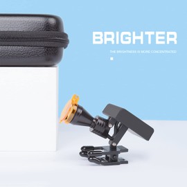 EustomA - Faro LED inalámbrico de 5 W para faros delanteros tipo clip, brillo ajustable con filtro DY-011 para lupas binoculares