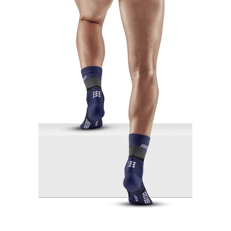 CEP Max Cushion Hiking Mid Cut Socks, Grey/Purple, Men, IV