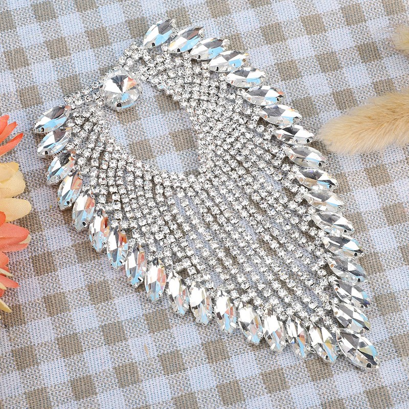 8.5 x 13cm Rhinestone Claw Chain Decorative Strass Crustal Horse