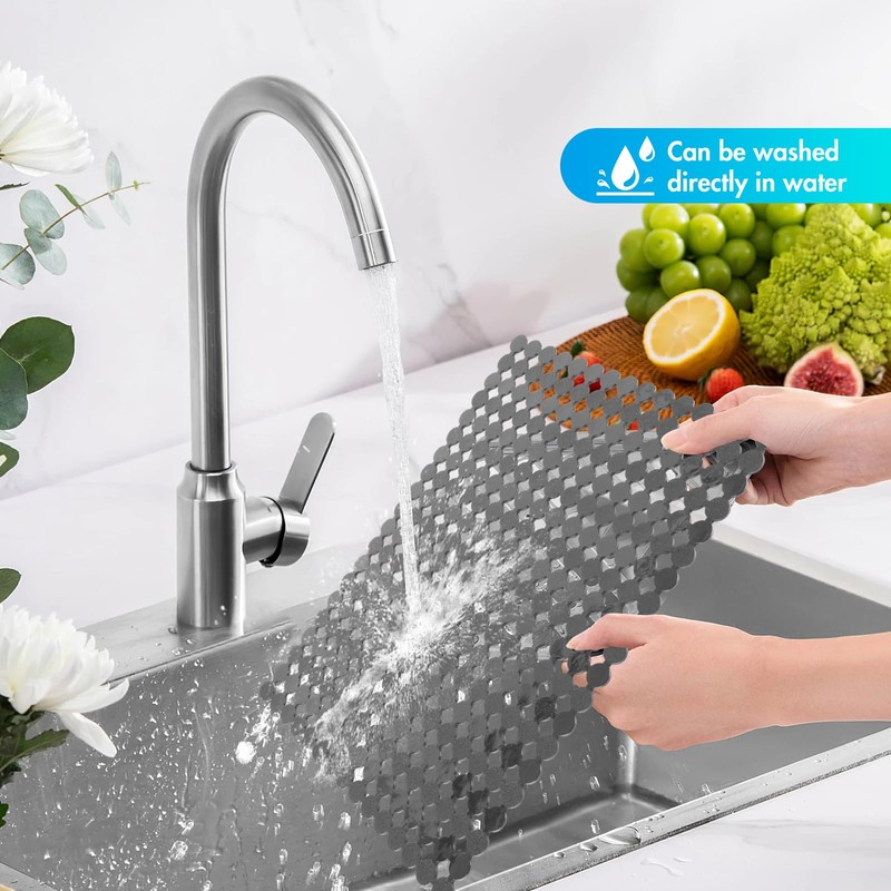 Miawtro Sink Mat, PVC Sink Liner, Cuttable Drying Mat, 30