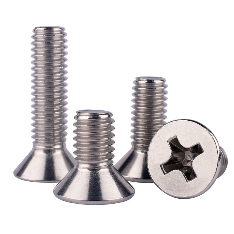 KOSJETHAS 50Pcs #8-32 x 5/8" UNC Phillips Flat Countersunk Head