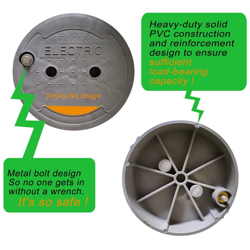 (Dia 10" * 4 Pack) Yariwiz 10 inch Underground Electrical