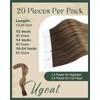 Ugeat Invisible Tape in Hair Extensions Human Hair Easy to