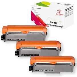 UniVirgin Compatible TN660 Toner Cartridge Replacement for BrotherTN-660 TN660 TN630 TN-630 Black Toner Cartridge fits for Brother HL-2340DW HL-2380DW HL-2300D (BK, 3-Pack)