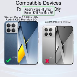 Ibywind for Xiaomi Poco F8 Ultra/Redmi K90 Pro Max 5G Screen Protector,2 Pack,9H Hardness Tempered Glass and Camera Lens Protector,with Alignment Frame,Full Coverage,Bubble Free,Fingerprint Unlock