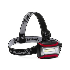 Avalanche Ultra Bright Headlamp with 3 Light Modes - 90 Degree Tilt for Hands-Free Directional Lighting - 100 Lumens for Running, Camping, Hunting and More (Black/Red)