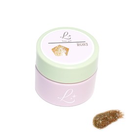 Lamel Gel Flash Gel Gel Nail 0.2 oz (5 g) in Total 10 Colors Flash Nail Glitter Glitter Nail Nuance Color Bronze, Silver, Professional Renogel (RG03, 1)