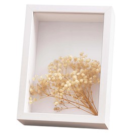 Box Frame 10X8 Photo Frames - 3D Shadow Box Frame Deep Picture Frame Wooden Display Wall & Tabletop Photo Frames Shadow Boxes for Crafts Wedding Memories 20.3X25.4 (White429,Depth 5CM)