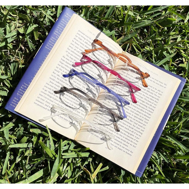 Calabria 714 Flexie Oval Rimless Reading Glasses +1.00 Ice Men/Women