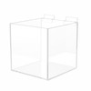 8" Slatwall Retail Bin Clear Acrylic Merchandise Storage Cube Retail