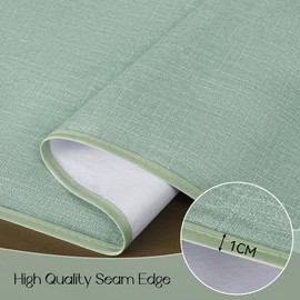 Romanstile Oilcloth Tablecloth 100 x 140 cm Green with Hem 330 GSM Vinyl Tablecloth Outdoor Weatherproof Waterproof PVC Garden Tablecloth Rectangular for Outdoor Garden Dining Table Birthday Party
