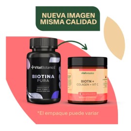 Biotina Pura + Colageno Hidrolizado Con 60 Capsulas