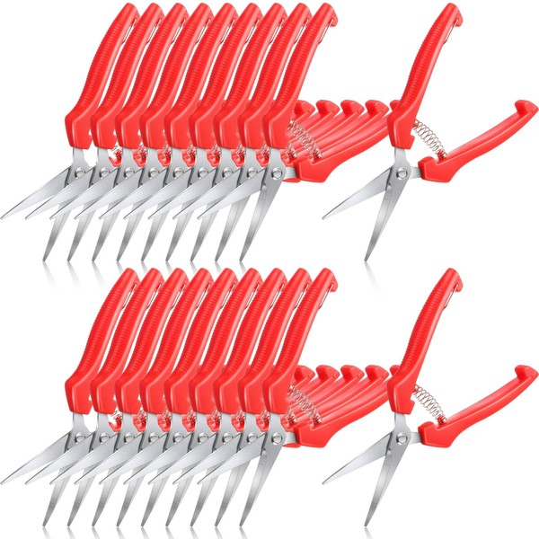 Lasnten 20 Pcs Bud Trimming Scissors Bulk 7.2 Inch Pruning