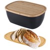 ECWAY Bread Box for Kitchen Countertop - Bamboo Fiber Bread