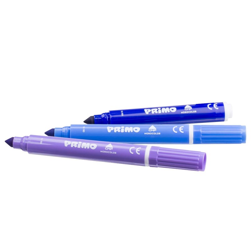 Primo P604JUMBO2 Assorted Colours Jumbo Fibre Pens (24-Piece)