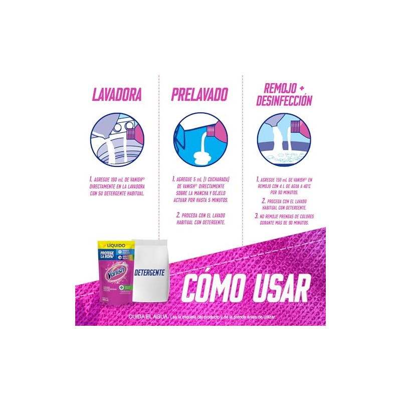 Vanish Quitamanchas Líquido Rosa, 650ml