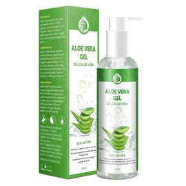 Aloe Vera Gel 100% Pure - for Face Hair Body - Natural, Soothing and Nourishing Moisturising Cream After Sun - Ideal Natural Cosmetics for Dry, Stressed Skin & Sunburn - 250 ml