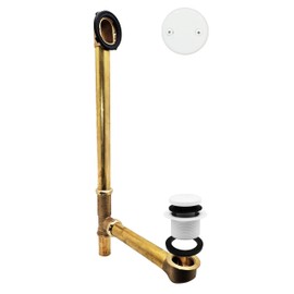 Westbrass D326-20G-50 Tip Toe Bath Waste - 22 in. Make-Up, 20 Ga. Tubing in Powdercoated White Powder Coat White