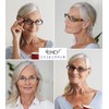 Eyekepper 4-Pack Striped Temples Spring Hinge Reading Glasses for men