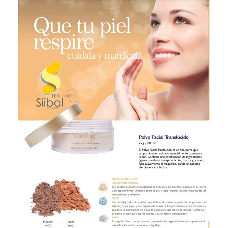 Polvo Facial Translúcido Terramar / 25 G