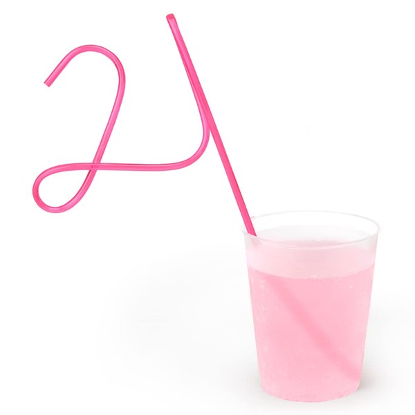 xo, Fetti 21st Birthday Party XL Pink 21 Straw | Bday Decorations, Finally 21, Birthday Girl Gift