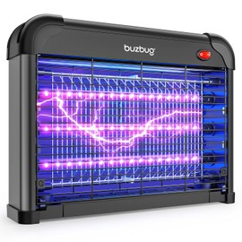 Buzbug LED Bug Zapper Indoor, 10 Years Lifespan 3 Lamps Enhance Insect Attraction, 3800V High-Voltage, Electric Mosquito Zapper, Fruit Fly Mosquito Moth Gnat Zapper, Killer, Trap -MA009 (Matte Black)