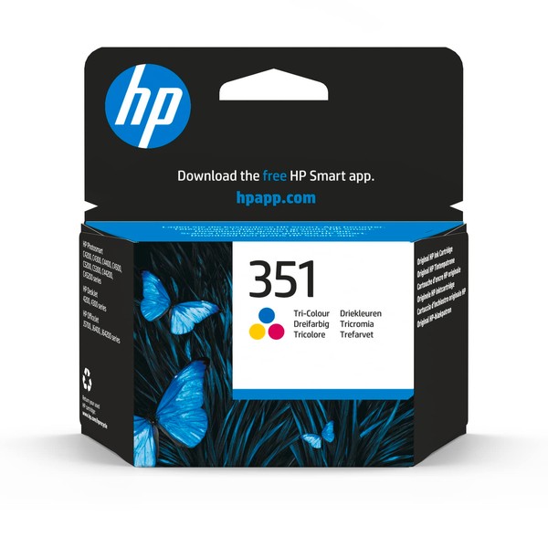 HP CB337EE 351 Original Ink Cartridge, Tri-color, Single Pack