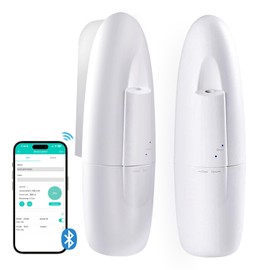 XunliAero Plug-in Wall-Mounted Waterless Essential Oil Diffuser - 500 sq. ft. Range Nano Mist Technology, App/Bluetooth Control, for Home/Office/Spa, Ultra Quiet, Kid/Pet Safe - White