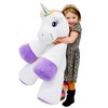 Plushible Poppy The Unicorn Stuffed Animal, 44" Plush Unicorn Toy
