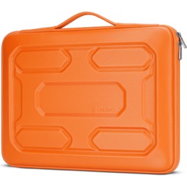 DOMISO 13.3 inch Laptop Sleeve with Handle Shockproof Waterproof EVA Protective Case for 13-13.3 inch Notebooks/13 MacBook Air/MacBook Pro Retina/Dell Inspiron 13 XPS 13/ASUS/HP, Orange