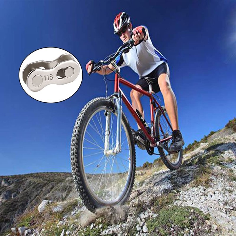 BDHI 8 Pairs Bicycle Missing Link 11 Speed Chain Silver