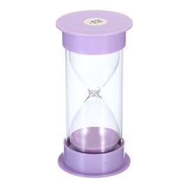 PATIKIL 20 Minute Sand Timer, 1Pcs 5.26 x 2.53inch Small Sandy Clock with Plastic Cover, Count Down Sand Glass for Games, Kitchen, Party Favors DIY Decoration, Purple