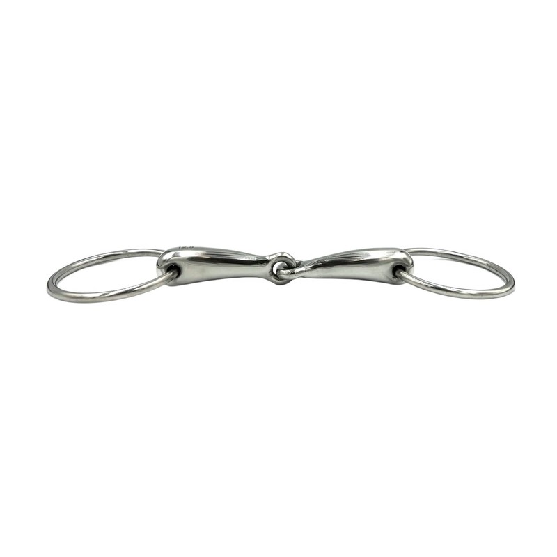 Equine Smile ES0110 Gebiss Wassertrense Hohl Einfach Gebrochen aus Edelstahl