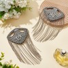 WEBEEDY 2 PCS Tassel Epaulet Rhinestone Shoulder Board Badge Tassel