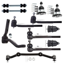 ASAPE 12 Pcs Suspension Kit - Fit 1978-1987 for GMC Caballero 1978-1981 for Pontiac LeMans, Include - Front Inner and Outer Tie Rod End Idler Arm Center Link Front Ball Joint Front Sway Bar End Link