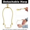 Lamp Harp 6 Inch, 2 Set Detachable LampShade Harp for