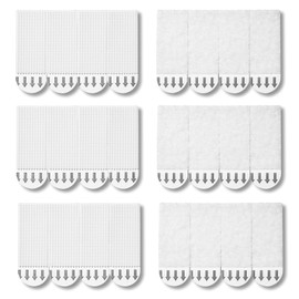 Picture Hanging Strips Heavy Duty,12-Pairs(24 Strips) Picture Canvas Hanger No Nails,Photo Frame Stickers for Wall,Hanging Picture without Nail,Hook and Loop Mounting Tape. (16 x 45mm)