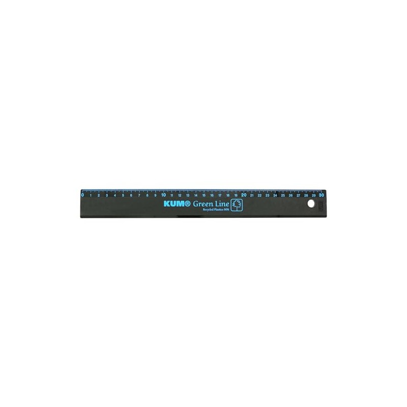 KUM AZ349.02.16-B - Lineal Green Line, 30 cm, blau, nachhaltig,