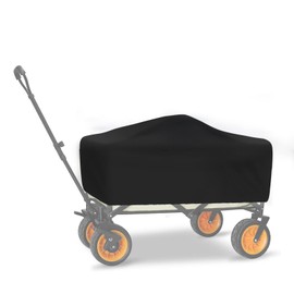 Utility Wagon Cover Outdoor Waterproof Folding Wagon Cover for Garden 44.5" L x 22" W x 20" H Black