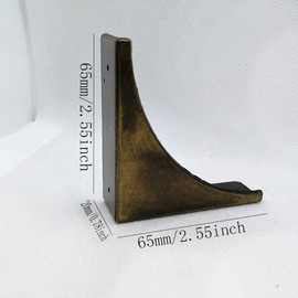 Corner Protector for Furniture Table, Metal Corner Guard, Retro Antique Decorative Furniture Edge Corners Guard Safety Covers Bumpers for Desk Speaker Jewelry Box Cabinet Corner Protectors (Bronze)