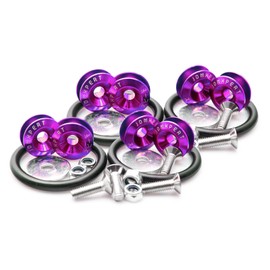 Xotic Tech JDM Quick Release Fasteners Compatible with Car Bumpers Trunk Fender Hatch Lids(Purple 8pcs)