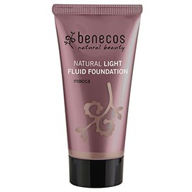 Benecos Natural Light Foundation - Reduce Redness and Dark Circles, For Dark Skin Tone (Mocca)