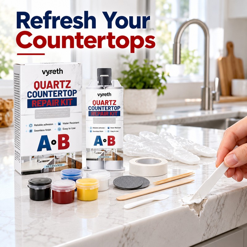 Quartz Countertop Repair Kit for Chips & Cracks – 85g