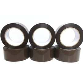 6 Rolls of Tan Packaging Tape,Brown Tape,Moving Tape,Mailing,Shipping,Packing Tape, 2 Inches Wide x 110 Yards (6)