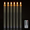 Relaxdays LED Taper Candles Set of 6 with Remote Control,