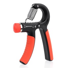 NORDFIT Grip Trainer - Adjustable Hand Gripper (5-60kg) - Forearm Strengthener & Hand Exerciser for Men and Women - Ergonomic, Portable, and Durable. Athletes, Musicians and Inujury recovery (Orange)